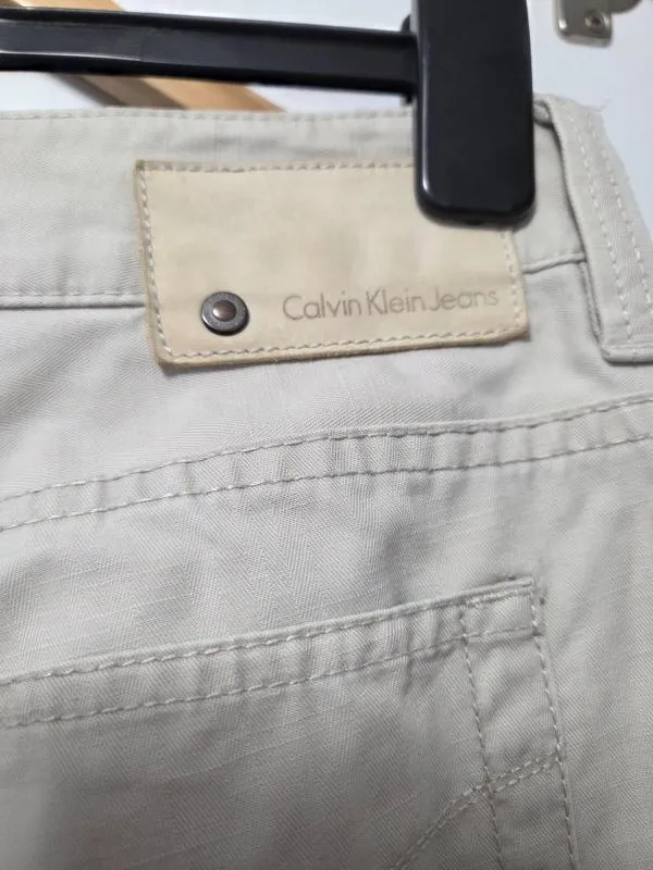 Blugi Calvin Klein M | Bej, Talie medie, Straight (Drepți) fit - Image 6