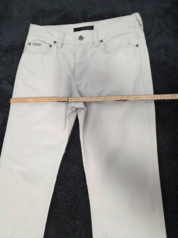 Blugi Calvin Klein M | Bej, Talie medie, Straight (Drepți) fit - Image 9