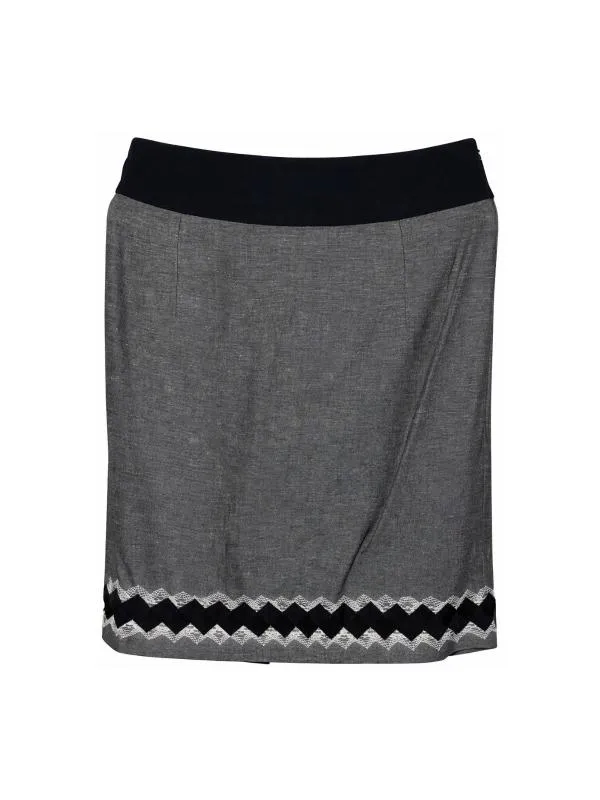 Fustă dreaptă Nissa S | Gri, Midi, Dreaptă (Straight) fit, In