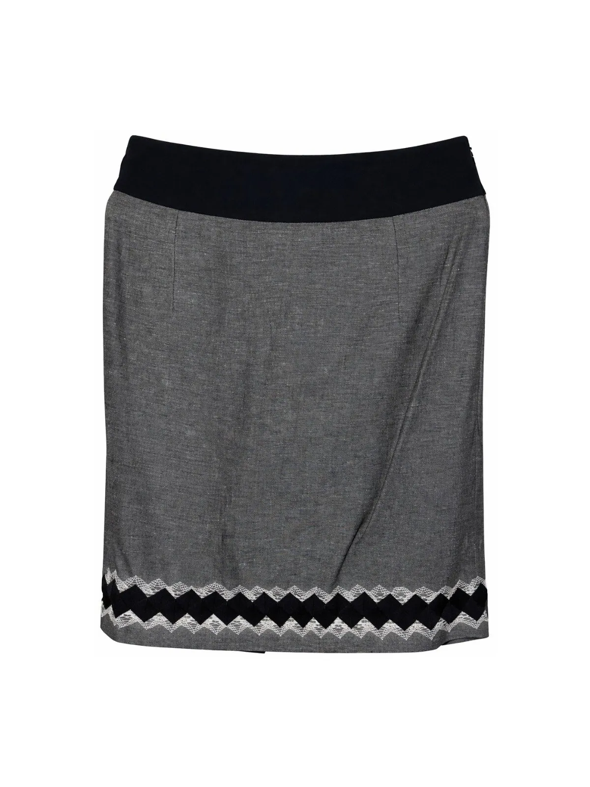 Fustă Midi Nissa S | Gri, Dreaptă (Straight) fit, In
