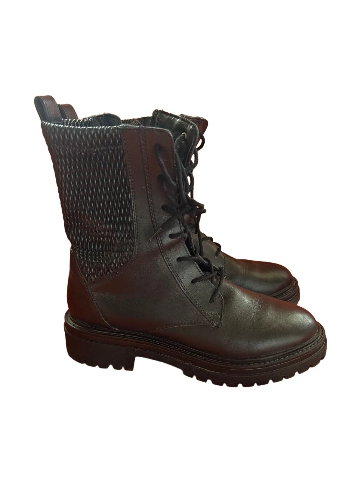 Cizme până la jumătatea gambei Geox EU 38 | Negru, Piele naturală