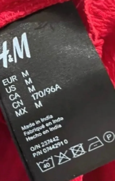 Top cropped H&M M | Alb, Cropped (Scurt), Mânecă lungă, Floral & Tropical - Image 5