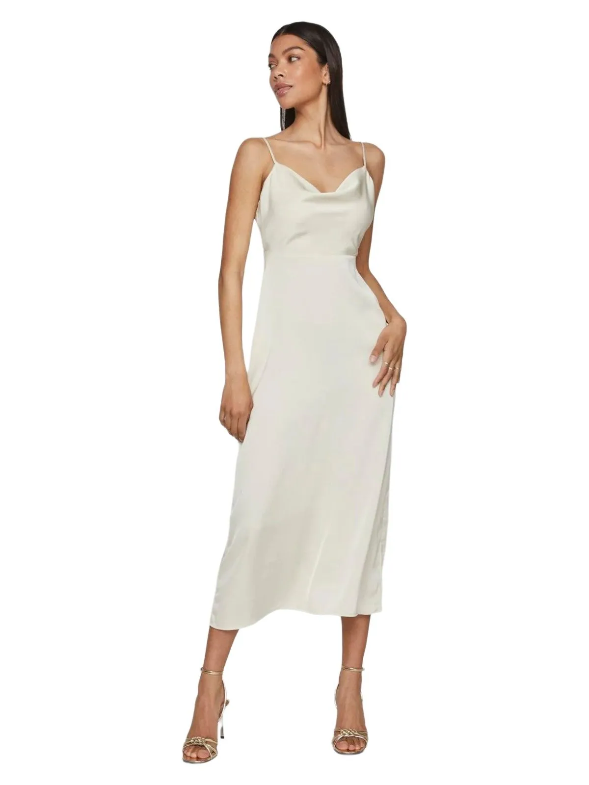 Rochie de vară VILA EU 44 | Crem, Maxi, Bretele subțiri