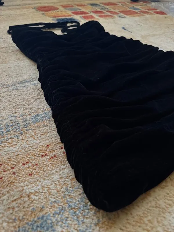 Rochie de seară Zara XS | Negru, Mini, Bretele după gât, Drapat - Image 10