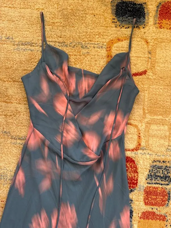 Rochie de vară Zara S | Albastru, Midi, Bretele subțiri, Floral & Tropical, Poliester - Image 6