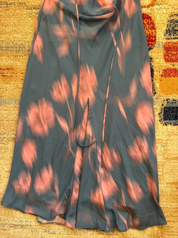 Rochie de vară Zara S | Albastru, Midi, Bretele subțiri, Floral & Tropical, Poliester - Image 8