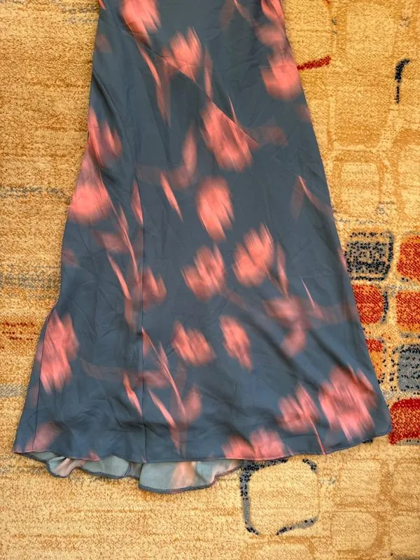 Rochie de vară Zara S | Albastru, Midi, Bretele subțiri, Floral & Tropical, Poliester - Image 4