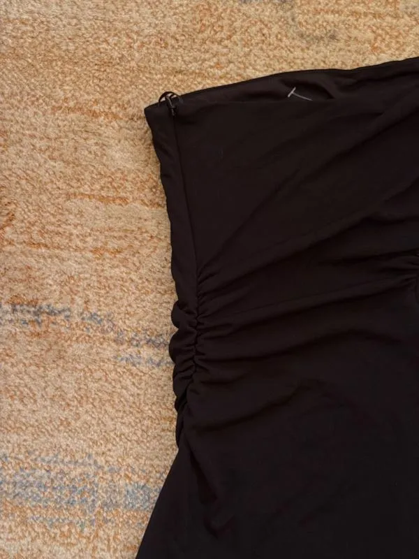 Rochie de seară Zara XS | Negru, Mini, Pe un umăr, Pietre decorative, Poliester - Image 8