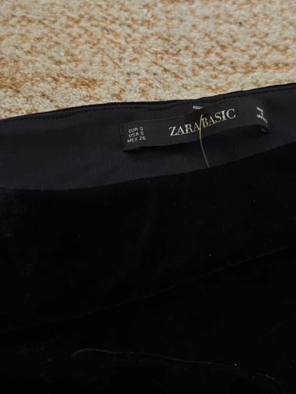 Fustă asimetrică Zara S | Negru, Mini, Asimetrică fit, Abstract & Color Block, Paiete - Image 7