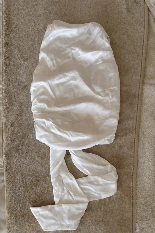 Top cropped Zara S | Alb, Cropped (Scurt), Fără mâneci, Satinat - Image 7