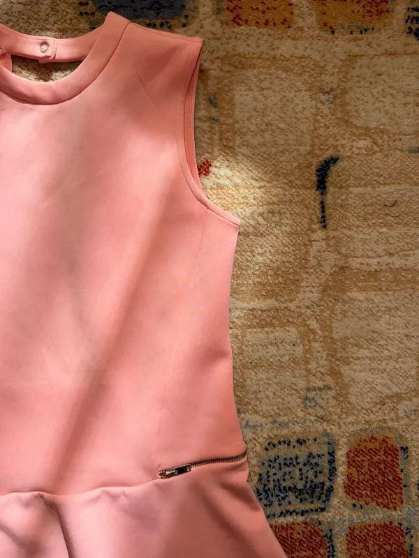 Rochie de vară Zara S | Roz, Mini, Fără mâneci, Cu decupaje - Image 5
