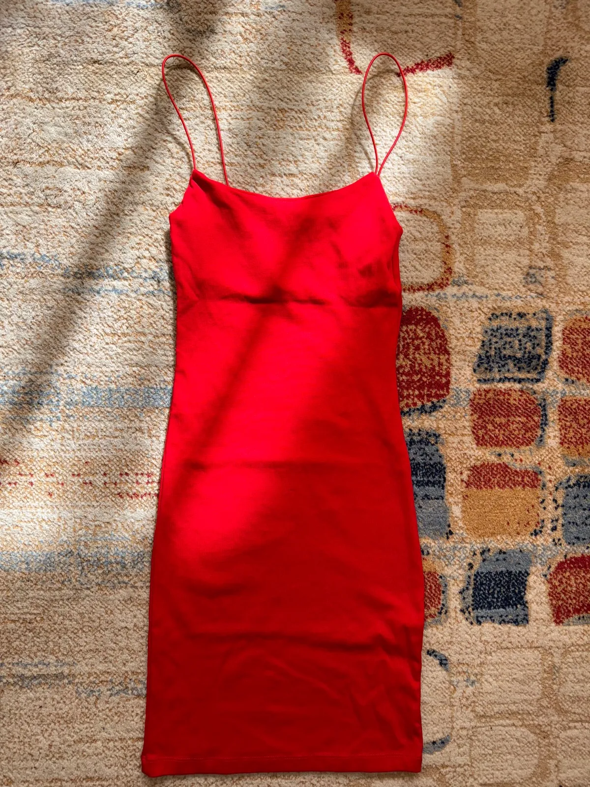 Rochie de vară Zara S | Roșu, Mini, Bretele subțiri - Image 7
