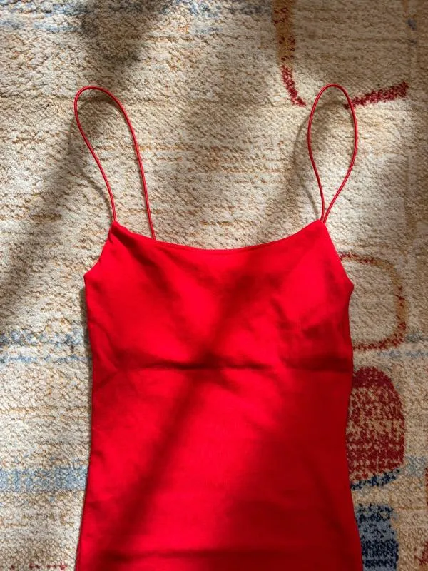 Rochie de vară Zara S | Roșu, Mini, Bretele subțiri - Image 2