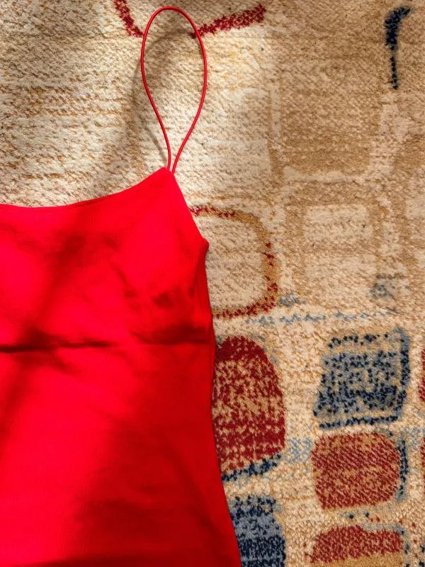 Rochie de vară Zara S | Roșu, Mini, Bretele subțiri - Image 4