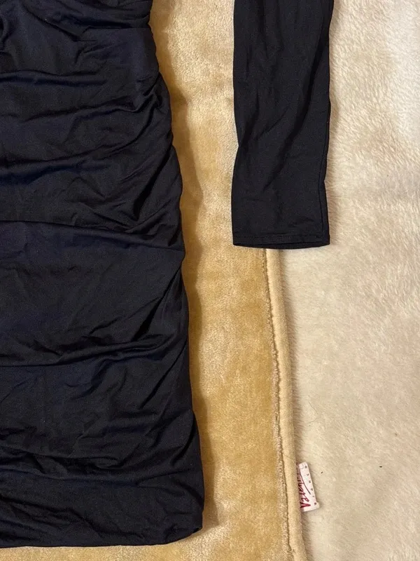 Rochie de seară Zara S | Negru, Mini, Mânecă lungă, Design petrecut - Image 5