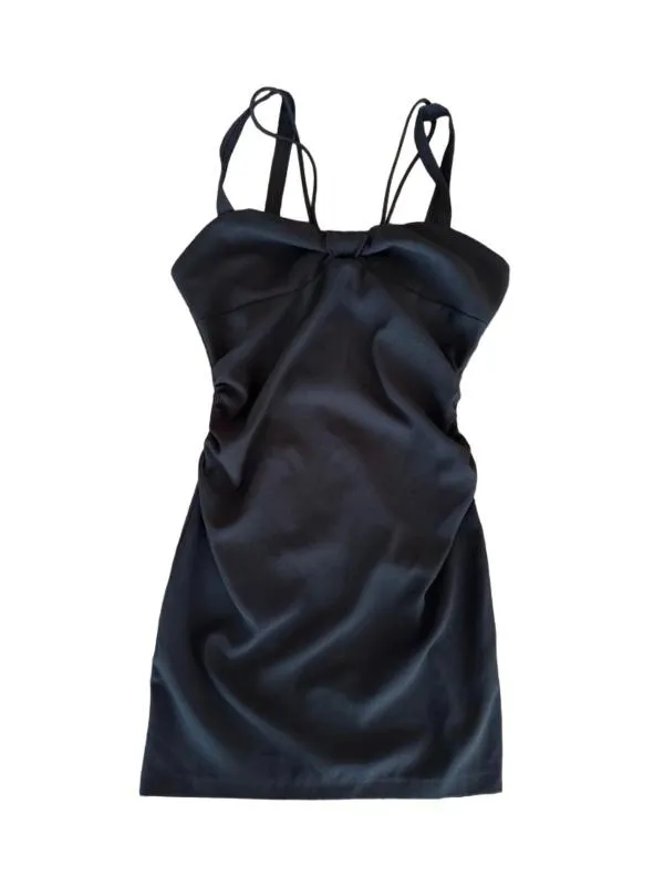 Rochie mulată Zara XS | Negru, Mini, Bretele subțiri