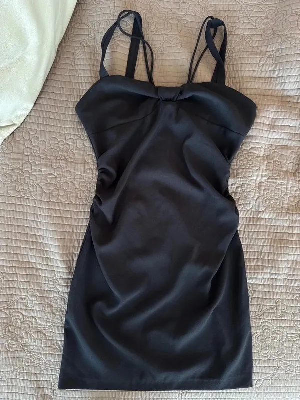 Rochie mulată Zara XS | Negru, Mini, Bretele subțiri - Image 9