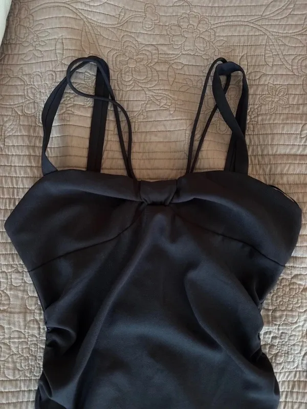 Rochie mulată Zara XS | Negru, Mini, Bretele subțiri - Image 2