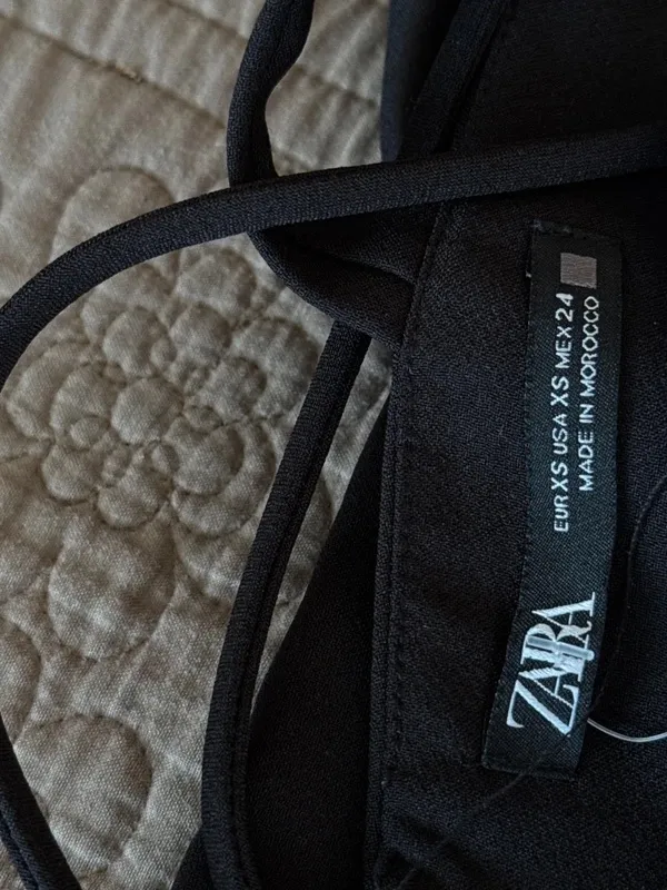 Rochie mulată Zara XS | Negru, Mini, Bretele subțiri - Image 6