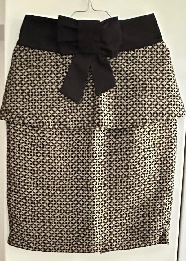 Fustă office Nissa M | Multicolor, Midi, Talie înaltă, Carouri, Peplum, Vâscoză - Image 2