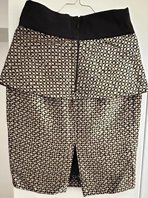 Fustă office Nissa M | Multicolor, Midi, Talie înaltă, Carouri, Peplum, Vâscoză - Image 3