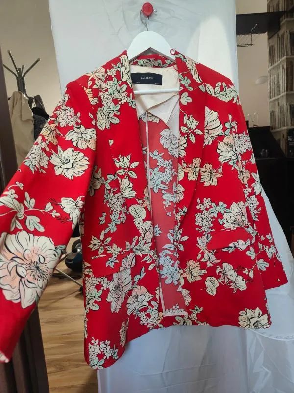 Sacou Zara M | Multicolor, Normal, Mânecă lungă, Floral & Tropical - Image 2