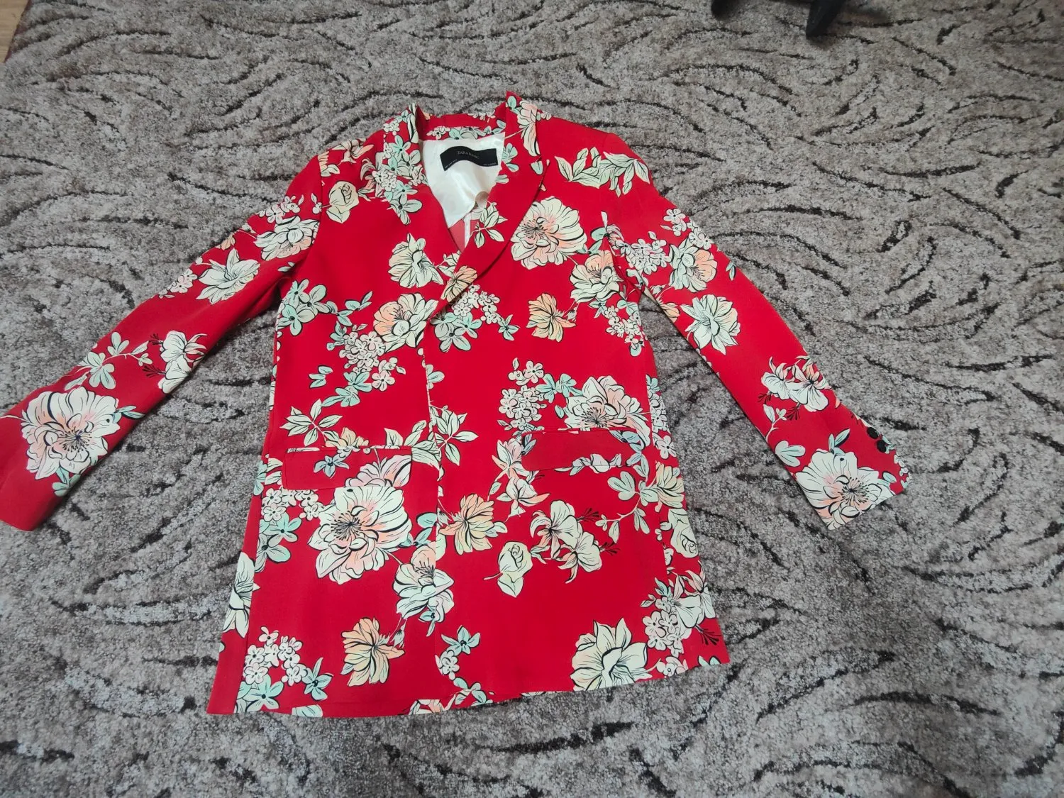 Sacou Zara M | Multicolor, Normal, Mânecă lungă, Floral & Tropical - Image 5