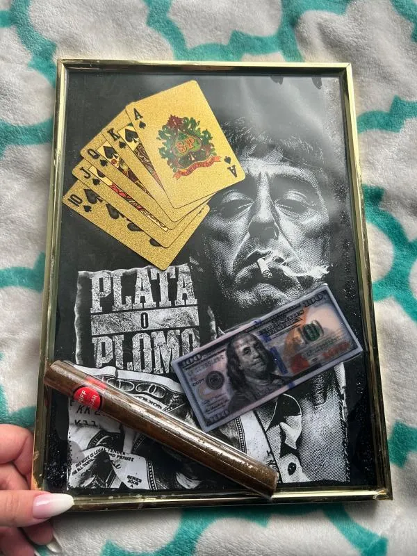 Tablou Scarface realizat manual A4 - Image 2
