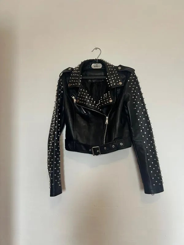 Geacă biker S | Negru, Fără glugă, Piele naturală - Image 3