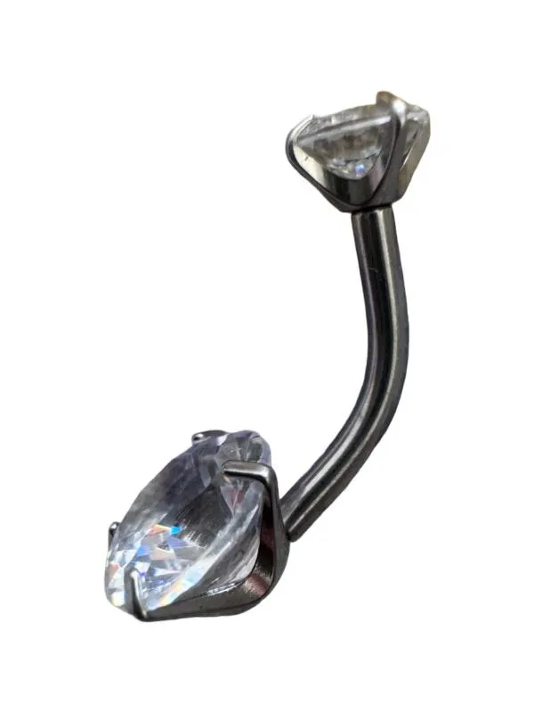 Piercing buric | Argintiu, Oțel inoxidabil
