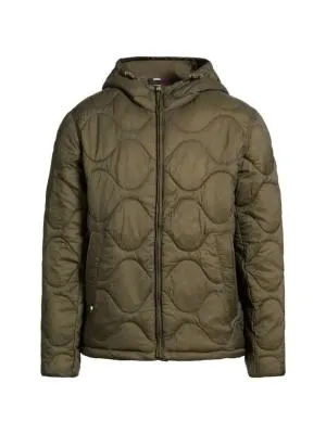 Jachetă Tommy Hilfiger L | Khaki, Cu glugă, Poliester