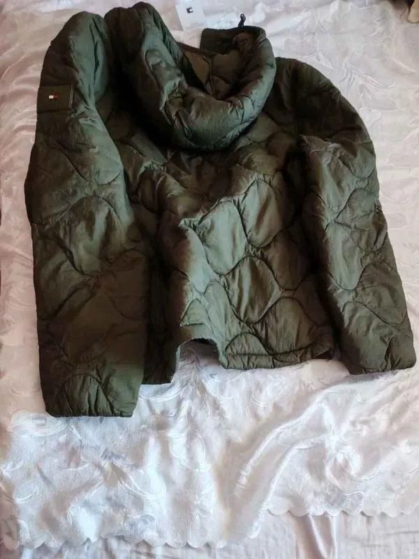 Jachetă Tommy Hilfiger L | Khaki, Cu glugă, Poliester - Image 4