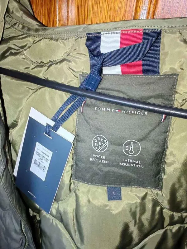 Jachetă Tommy Hilfiger L | Khaki, Cu glugă, Poliester - Image 5