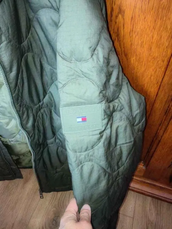 Jachetă Tommy Hilfiger L | Khaki, Cu glugă, Poliester - Image 6