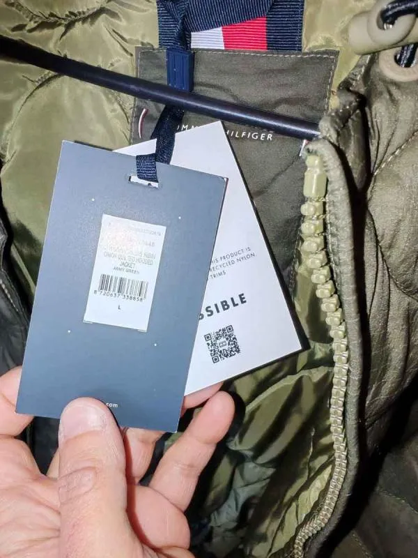 Jachetă Tommy Hilfiger L | Khaki, Cu glugă, Poliester - Image 8
