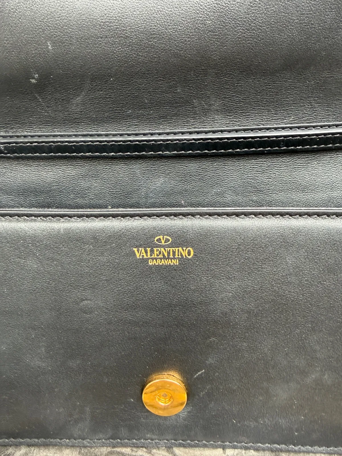 Poșetă Valentino Garavani | Negru, Logo, Piele naturală - Image 4