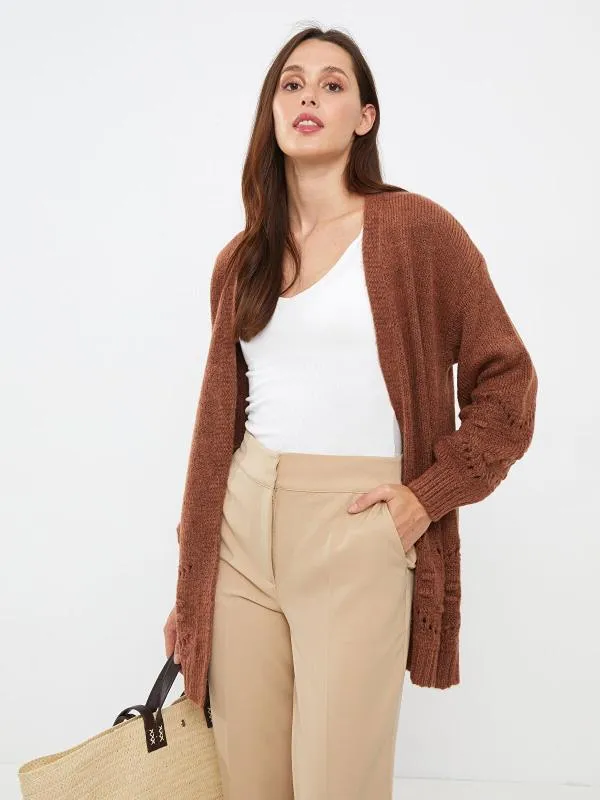 Cardigan LC Waikiki L | Caramel, Cu decupaje - Image 2