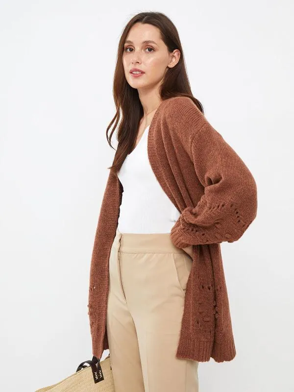 Cardigan LC Waikiki L | Caramel, Cu decupaje - Image 4