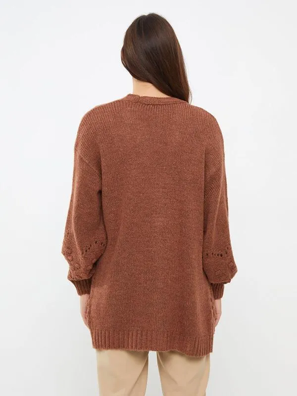 Cardigan LC Waikiki L | Caramel, Cu decupaje - Image 5