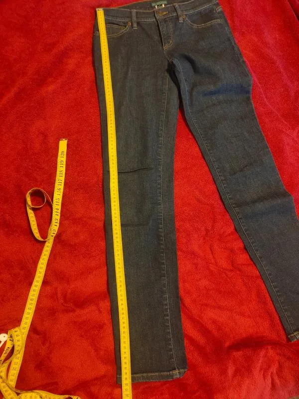 Blugi Lauren Ralph XS | Bleumarin, Lungi, Talie medie, Slim fit, Bumbac - Image 7