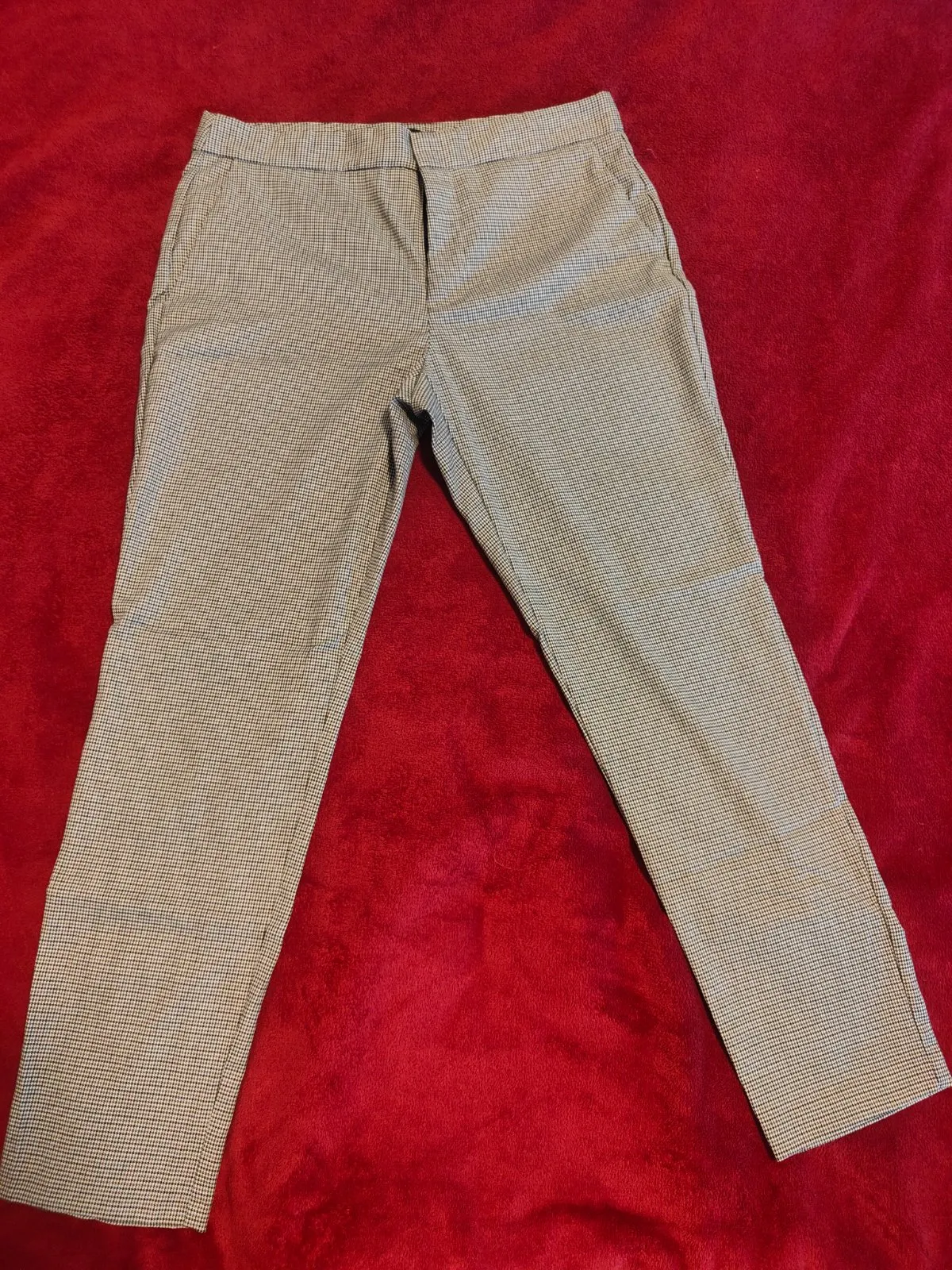 Pantaloni Zara EU 38 | Gri, Lungi, Talie medie, Tapered (Conici) fit, Carouri - Image 10