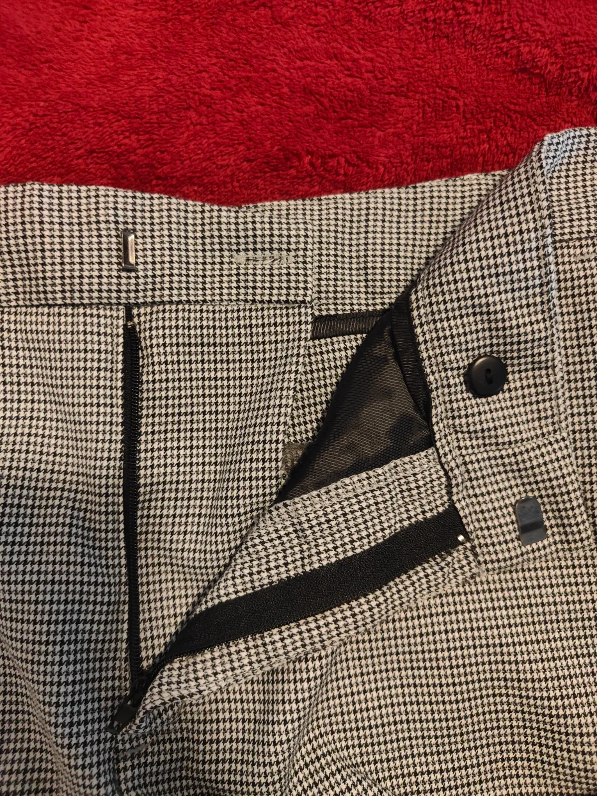Pantaloni Zara EU 38 | Gri, Lungi, Talie medie, Tapered (Conici) fit, Carouri - Image 5