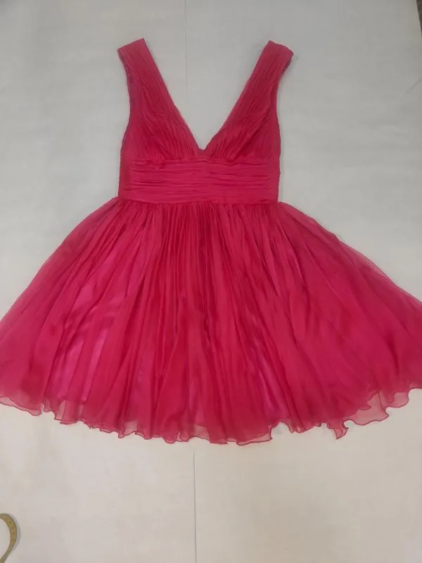 Rochie de seară Precious Look S | Fuchsia, Mini, Fără mâneci, Pliuri - Image 2