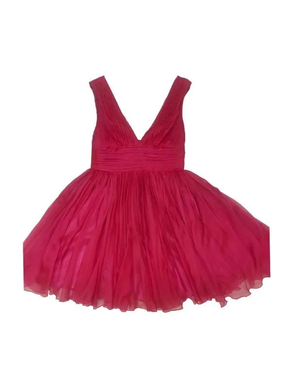 Rochie de seară Precious Look S | Fuchsia, Mini, Fără mâneci, Pliuri