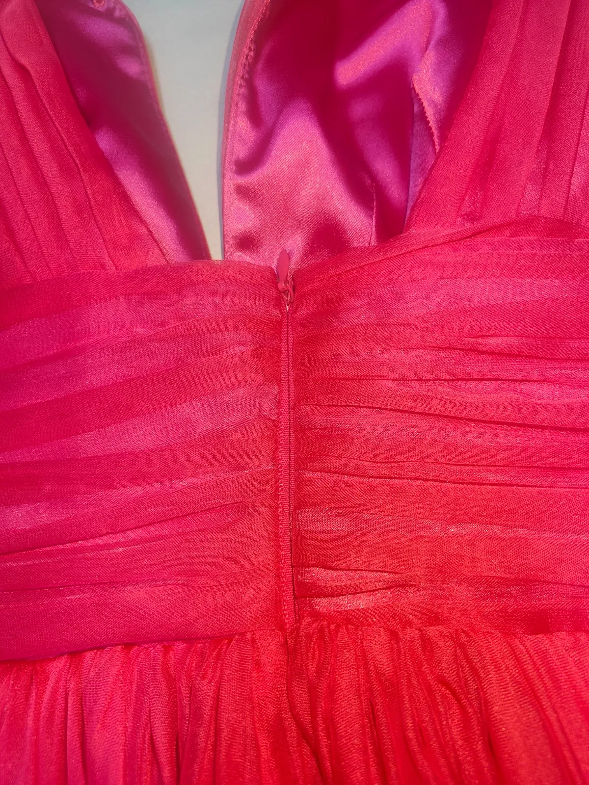 Rochie de seară Precious Look S | Fuchsia, Mini, Fără mâneci, Pliuri - Image 4