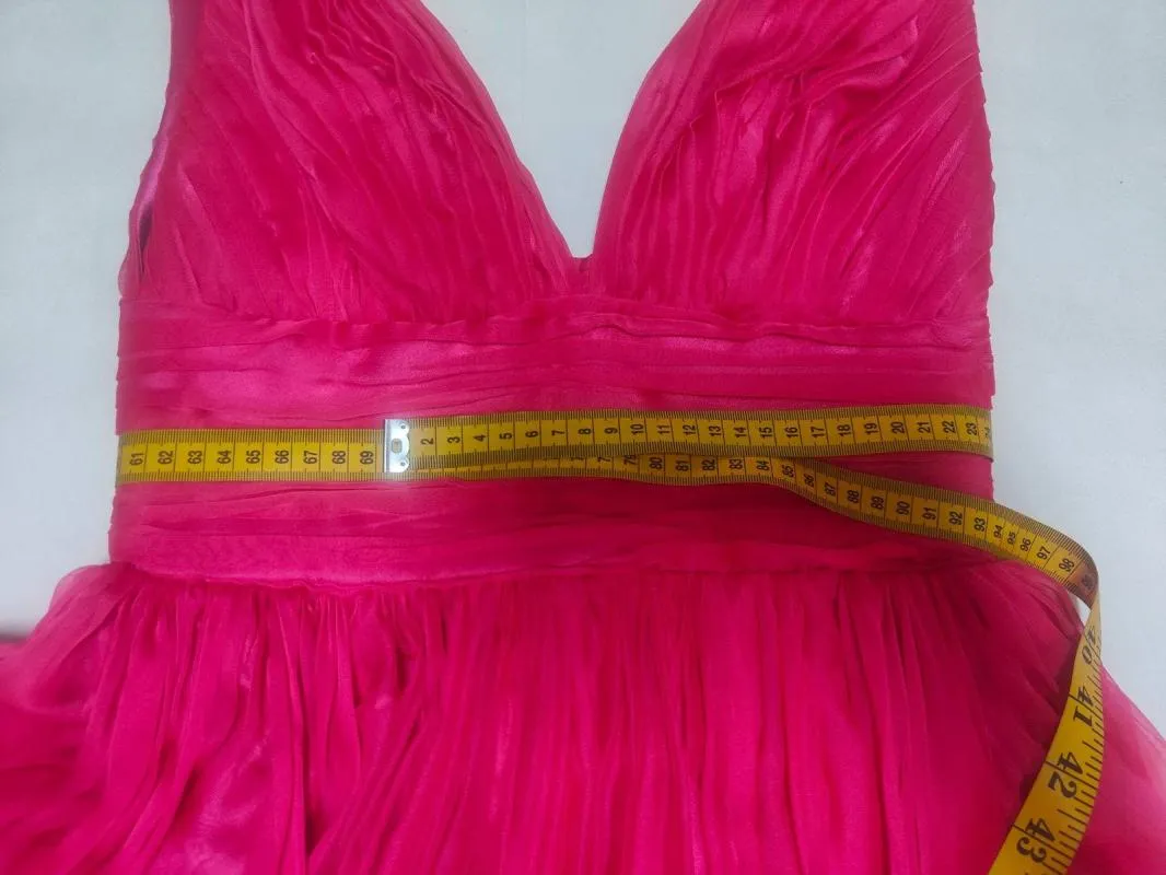 Rochie de seară Precious Look S | Fuchsia, Mini, Fără mâneci, Pliuri - Image 5