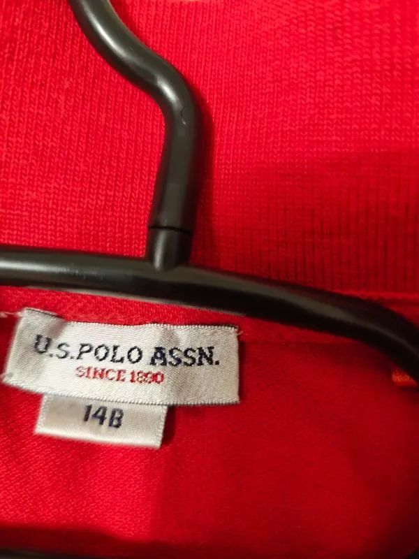 Tricou polo U.S. Polo Assn. Băieți | Roșu, Monocrom, Bumbac - Image 3