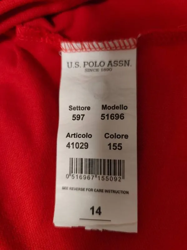 Tricou polo U.S. Polo Assn. Băieți | Roșu, Monocrom, Bumbac - Image 5
