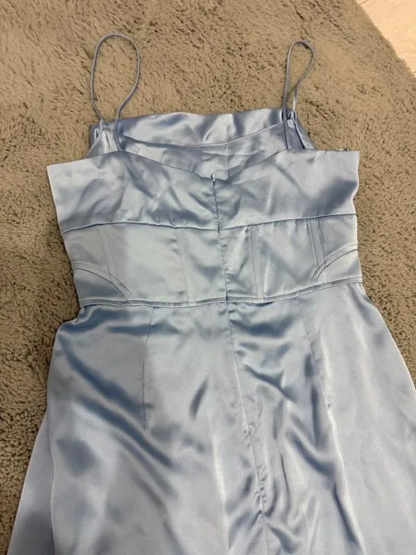 Rochie de seară Zara S-M | Bleu, Midi, Bretele subțiri - Image 3