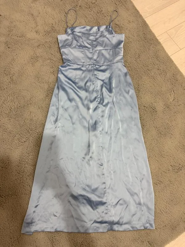 Rochie de seară Zara S-M | Bleu, Midi, Bretele subțiri - Image 5